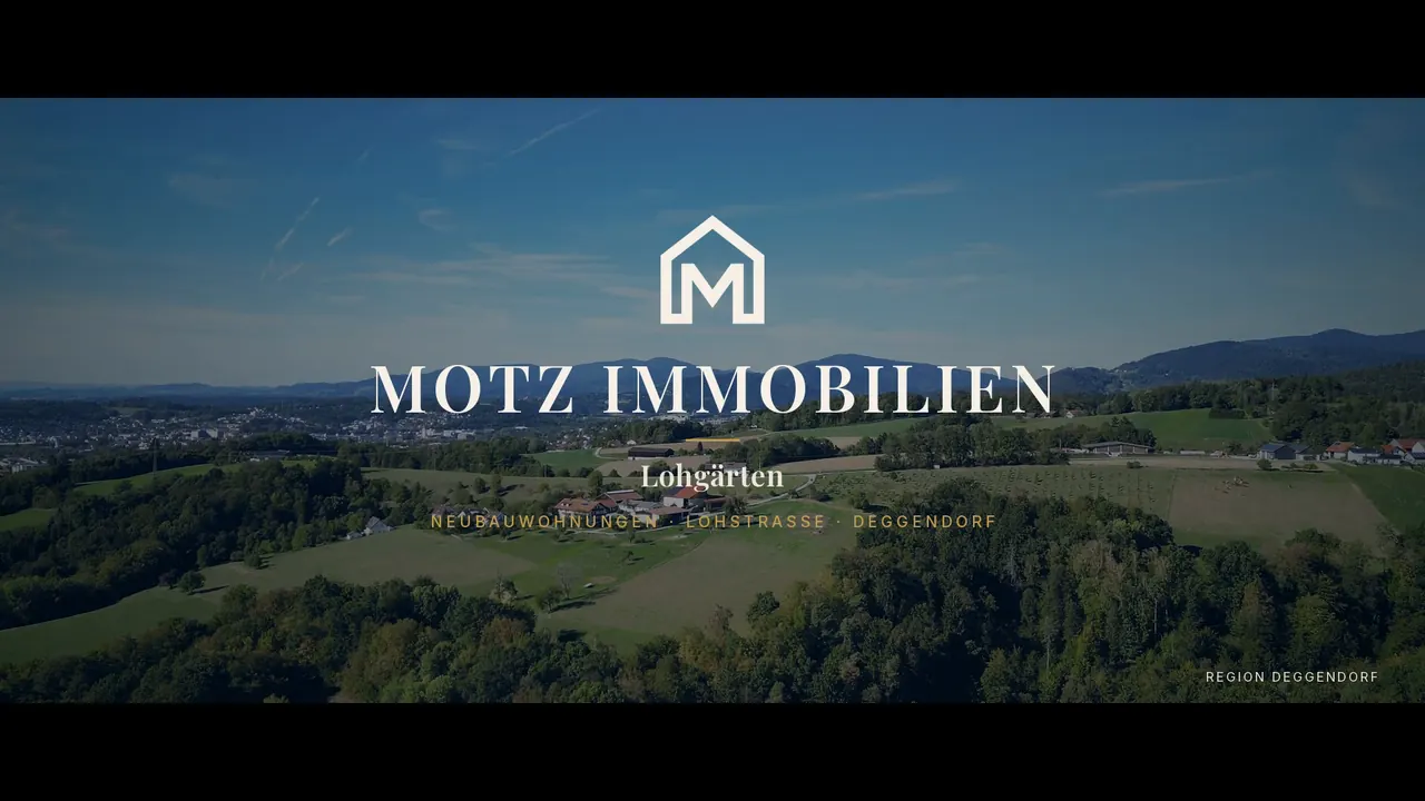 Titelbild des Projektfilms Lohgärten mit Luftaufnahme der Region Deggendorf